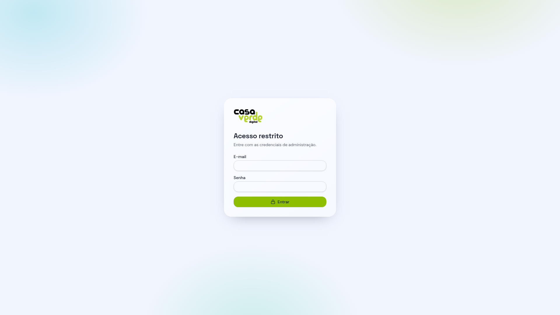 Site Casa Verde — Sistema de gestão de redes sociais